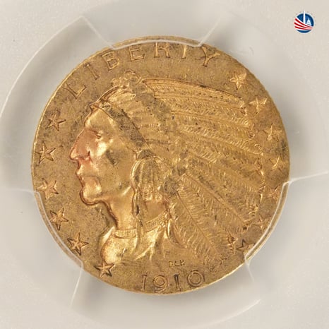 1910-S $5 Indian Gold Half Eagle PCGS MS60 