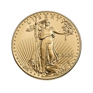2026 American Gold Eagle one ounce gold bullion coin obverse featuring Saint-Gaudens Liberty design