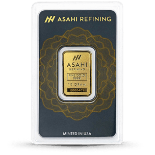 Asahi 10 Gram Gold Bar (In Assay) Front